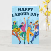 Carte de vœux de Bonne Fête du Travail (Fleur jaune)