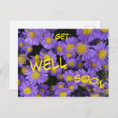 Carte de vœux de bonne santé Michaelmas Daisy (Devant / Derrière)