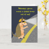 Carte de voeux de bosse de vitesse de tatou (Fleur jaune)