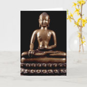 CARTE DE VOEUX DE BOUDDHA (Fleur jaune)