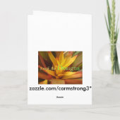 Carte de voeux de bouquet de mariage (Dos)