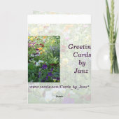 Carte de voeux de bouquet de Pâques par Janz (Dos)