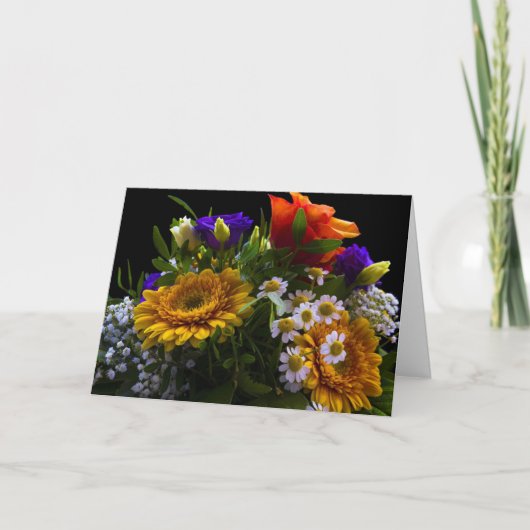 Carte de voeux de Bouquet Floral Merci (Devant)
