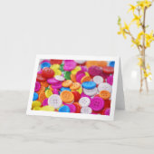 Carte de voeux de boutons (Fleur jaune)