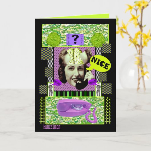 CARTE DE VOEUX DE BRAINLADY (Fleur jaune)