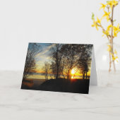 Carte de voeux de braises rougeoyantes (Fleur jaune)