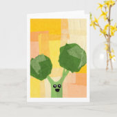 Carte de voeux de brocoli (Fleur jaune)