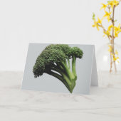 Carte de voeux de brocoli, enveloppes blanches (Fleur jaune)
