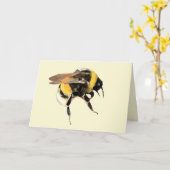 Carte de voeux de Bumblebee géométrique (Fleur jaune)