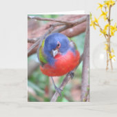 Carte de voeux de Bunting Peint (Fleur jaune)