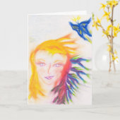 Carte de voeux de ButterflyWoman (Fleur jaune)