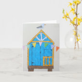 carte de voeux de cabane de plage (Fleur jaune)