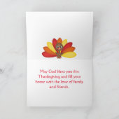 Carte de voeux de cabine de thanksgiving (Intérieur)