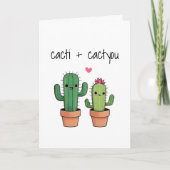 Carte de voeux de Cactus amusant (Devant)