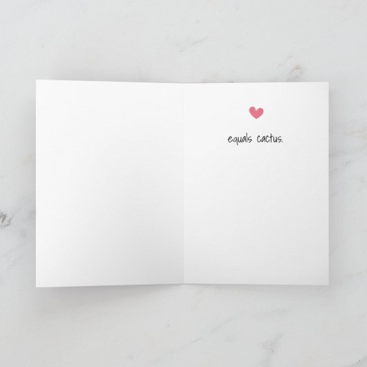 Carte de voeux de Cactus amusant (Intérieur)