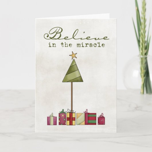 Carte de voeux de cadeau de Noël (Devant)