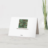 carte de voeux de camouflage militaire (Dos)