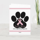 Carte de voeux de cancer du sein de berger (Dos)