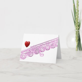 Carte de voeux de cannelure ou de Flutist ou carte