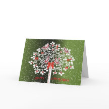 Carte de voeux de cardinaux de Noël