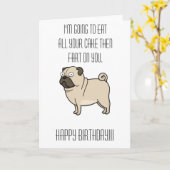 Carte de voeux de carlin (Fleur jaune)