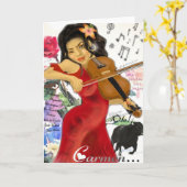 Carte de voeux de Carmen (Fleur jaune)