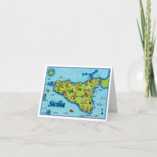 Carte de voeux de carte de Sicilia