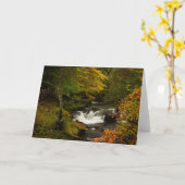 Carte de voeux de cascade d'automne (Fleur jaune)