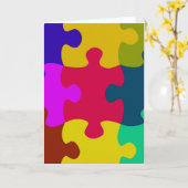 Carte de voeux de casse-tête (Fleur jaune)