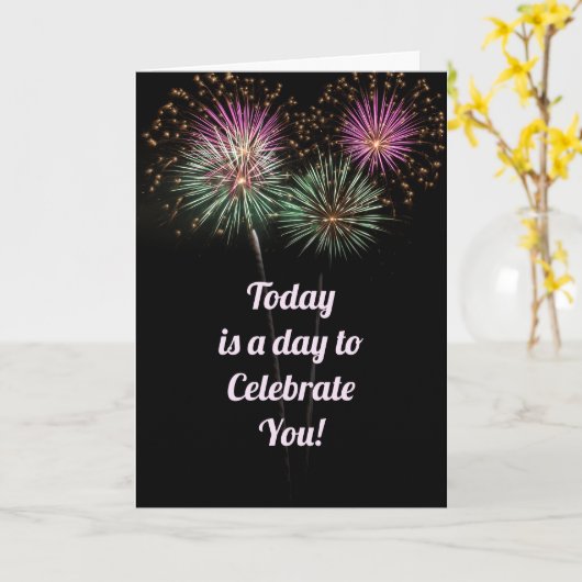 Carte de vœux de célébration (Fleur jaune)