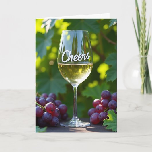 Carte de vœux de célébration Cheers Grapevine (Devant)
