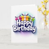 Carte de voeux de célébration de cadeaux 3D (Fleur jaune)