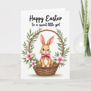 Carte de vœux de célébration de lapin dans un pani
