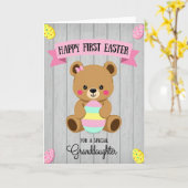 Carte de vœux de célébration de l'ours (Fleur jaune)