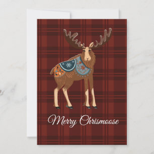 Carte de vœux de cerf de Noël