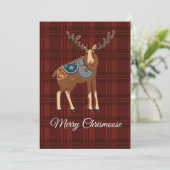 Carte de vœux de cerf de Noël (Debout devant)