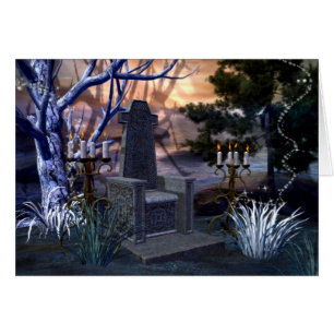 Carte de voeux de chaise magique