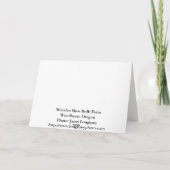 Carte de voeux de champ de tulipe (Dos)