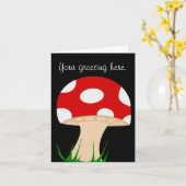 Carte de voeux de champignons (Fleur jaune)