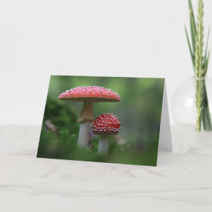 Carte de voeux de champignons magiques