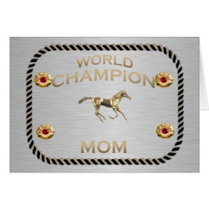 Carte de vœux de champion du monde pour maman
