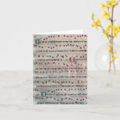 Carte de voeux de chant grégorien (Fleur jaune)