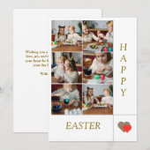 Carte de voeux de charme - Célébrer Pâques (Devant / Derrière)