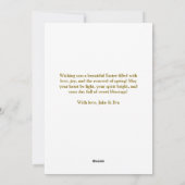 Carte de voeux de charme - Célébrer Pâques (Dos)