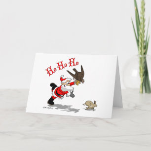 Carte de vœux de chasse au Père Noël