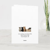 Carte de voeux de chat (Dos)