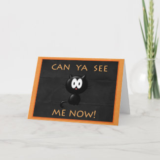 Carte de voeux de chat de Halloween !