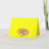 Carte de voeux de chat de sommeil (Dos)
