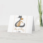 Carte de voeux de chat de vacances (Dos)