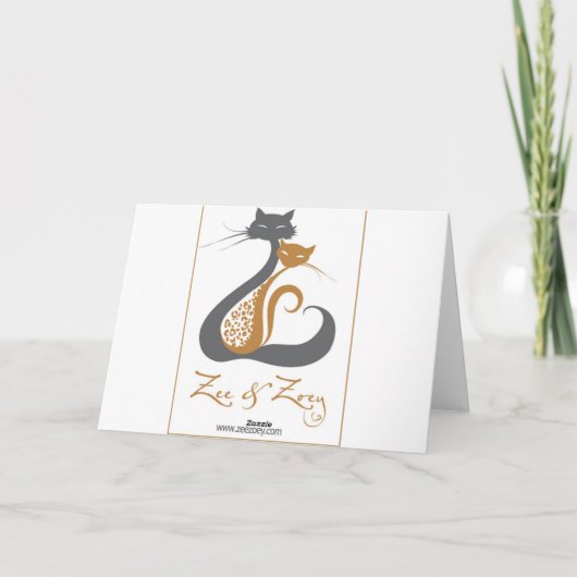 Carte de voeux de chat de vacances (Dos)